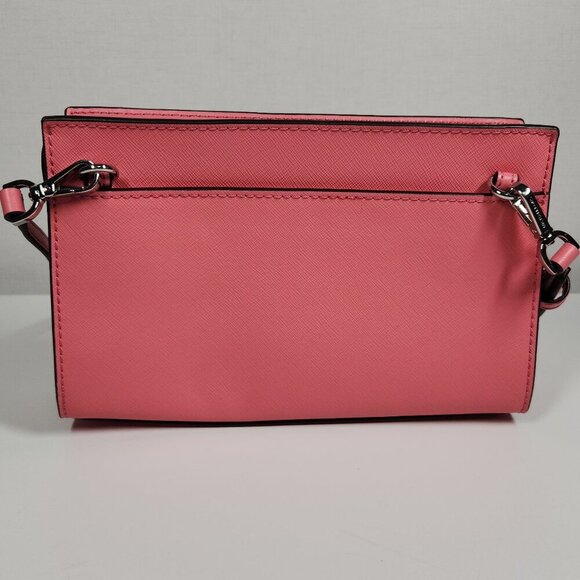 Michael Kors Sheila Small Faux Leather Crossbody Bag Pink - Picture 5 of 10